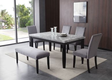 Napoli - 6 Piece Dining Set - Dark Gray