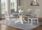 Canova - 5 Piece Dining Set With Round table - Dark Gray