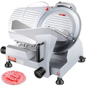 VEVOR Commercial Meat Slicer, 240W Electric Deli Food Slicer, 10 inch Carbon Steel Blade Electric Food Slicer, 350-400RPM Meat Slicer, 0 - 0.47 inch A