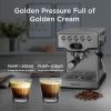 Geek Chef Espresso Machine,20 bar espresso machine with milk frother for latte,cappuccino,Machiato,for home espresso maker,1.8L Water Tank,Stainless S