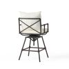 Iron BAR STOOL W/CUSHIONS