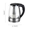 HD-1861-A 110V 1200W 1.8L Electric Glass Kettle US Plug