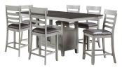 Hyland - 7 Piece Dining Set - Pearl Silver