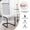 Table and chair set, modern dining table, patterned table top and black MDF table legs, soft and comfortable dining chair, perfect for dinner, meeting