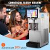 VEVOR Commercial Slushy Machine, 8L / 2.1 Gal Single Bowl, Cool and Freeze Modes, 1050W Stainless Steel Margarita Smoothie Frozen Drink Maker, Slushie