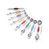 Set Of 8; Magnetic Measuring Spoon Set; Double Sided Stainless Steel Measuring Spoons; Fits In Spice Jars; Stackable Teaspoons; For Measuring Dry And