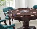 Tournament - 5 Piece Dining Or Game Table Set - Brown