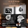 Geek Chef Espresso Machine, Cappuccino & Latte Machine with ESE POD Filter & Milk Frother Steam Wand, Accurate Temperature & Time Control, Compact Cof